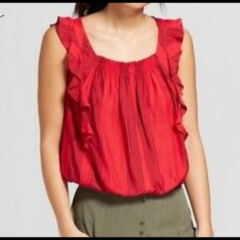 Universal Thread Printed Ruffle Blouse